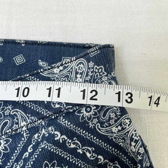 Revice La La Land Bandana Print Flares Jeans Laguna Blue Rodeo Western Size 25 - Picture 5 of 13